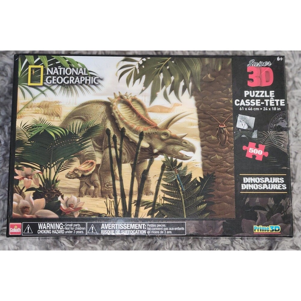 National Geographic Chasmosaurus 3D Puzzle - Picture 2 of 2